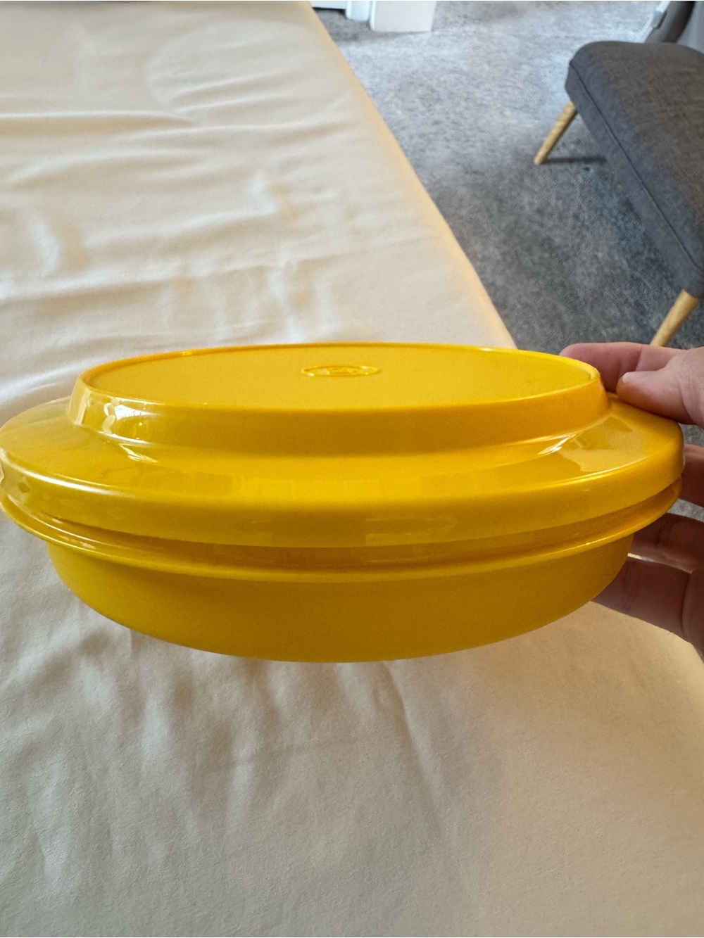 Tupperware Harvest Yellow Seal N Serve Bowl/Plate - Set of 3 (6 Total Pieces)
